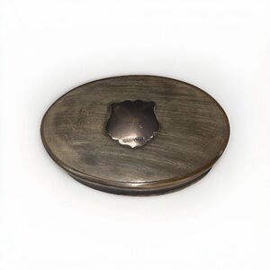 ANTIQUE SCOTTISH MOUNTED COW HORN SNUFF BOX c1900 DUNNINGHAM & CO